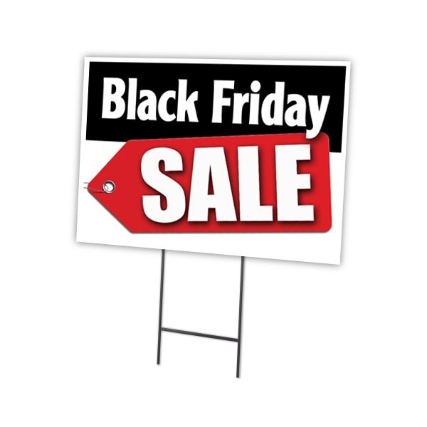 Signmission Black Friday Sale Yard Sign & Stake outdoor plastic coroplast window, C-1216-DS-Black Friday Sale C-1216-DS-Black Friday Sale - main
